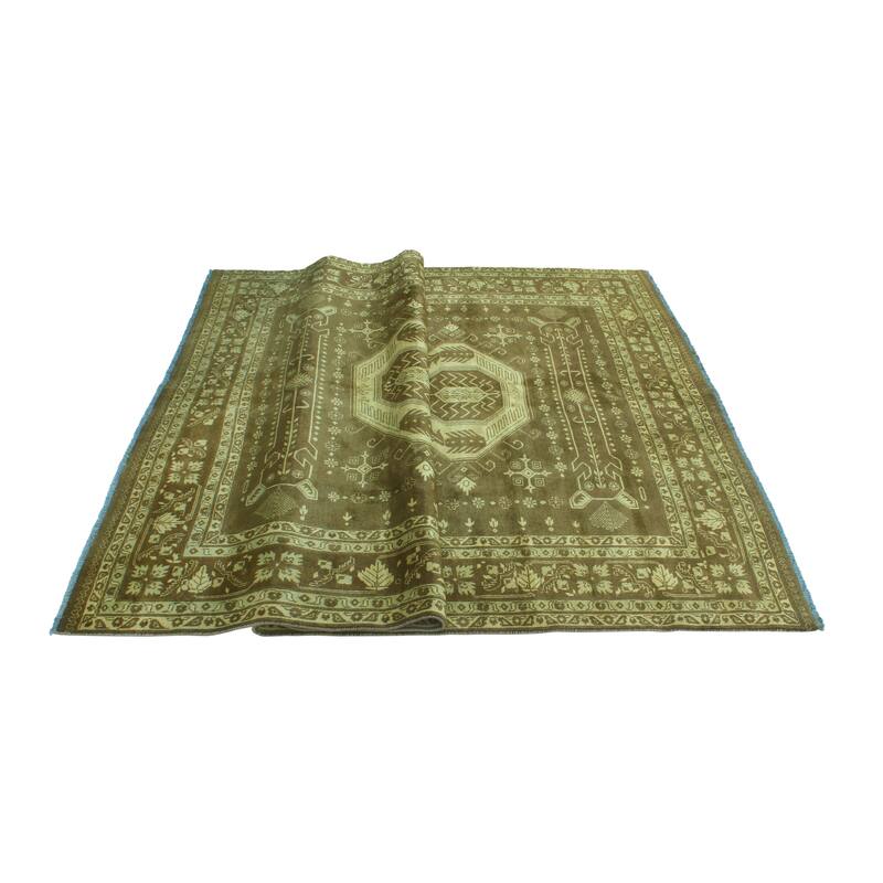 Sun Faded Distressed Anass Brown/Beige Rug - 6'0" x 9'3"