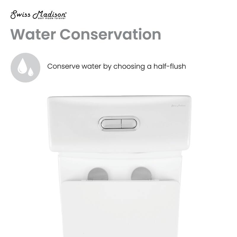 Poitiers One Piece Elongated Dual Flush Toilet 1.1 / 1.6 Gpf - 27.2" x 14.95" 28.95"