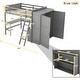 preview thumbnail 9 of 22, Solid Pine Loft Bed with Desk, Shelves, Wardrobe, and Guardrails