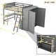 preview thumbnail 22 of 34, Twin/Full Size Loft Bed with Desk(U-Shaped) & Storage Shelves & Wardrobe for Kids/Teen/Adults, Wood Bedframe w/Safety Guardrails