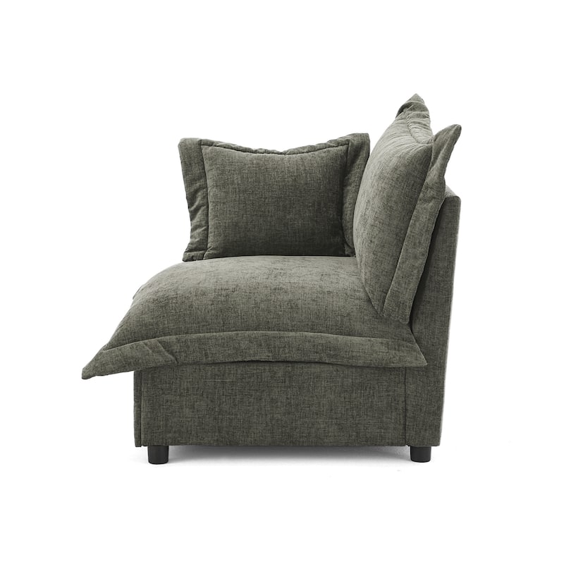 Double Layer Cushion Comfy Cloud Modular Sectional Sofa Couch Ottoman