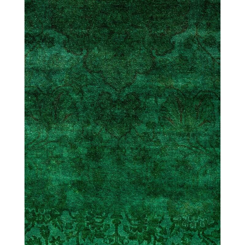 Contemporary Overdyed Wool Hand Knotted Area Rug - 4' 7" x 7' 1"