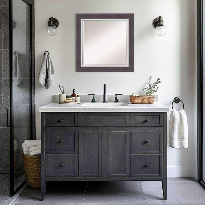 Ellie Beveled Framed Bathroom Vanity Wall Mirror