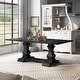 preview thumbnail 1 of 5, Copper Grove Vinkovci Traditional Antique Black 84-inch Dining Table Antique Black