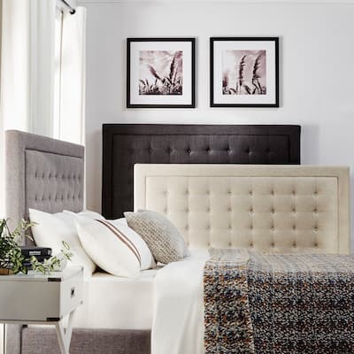 Bellevista Button-tufted Squared Upholstered Panel Bed by iNSPIRE Q Bold