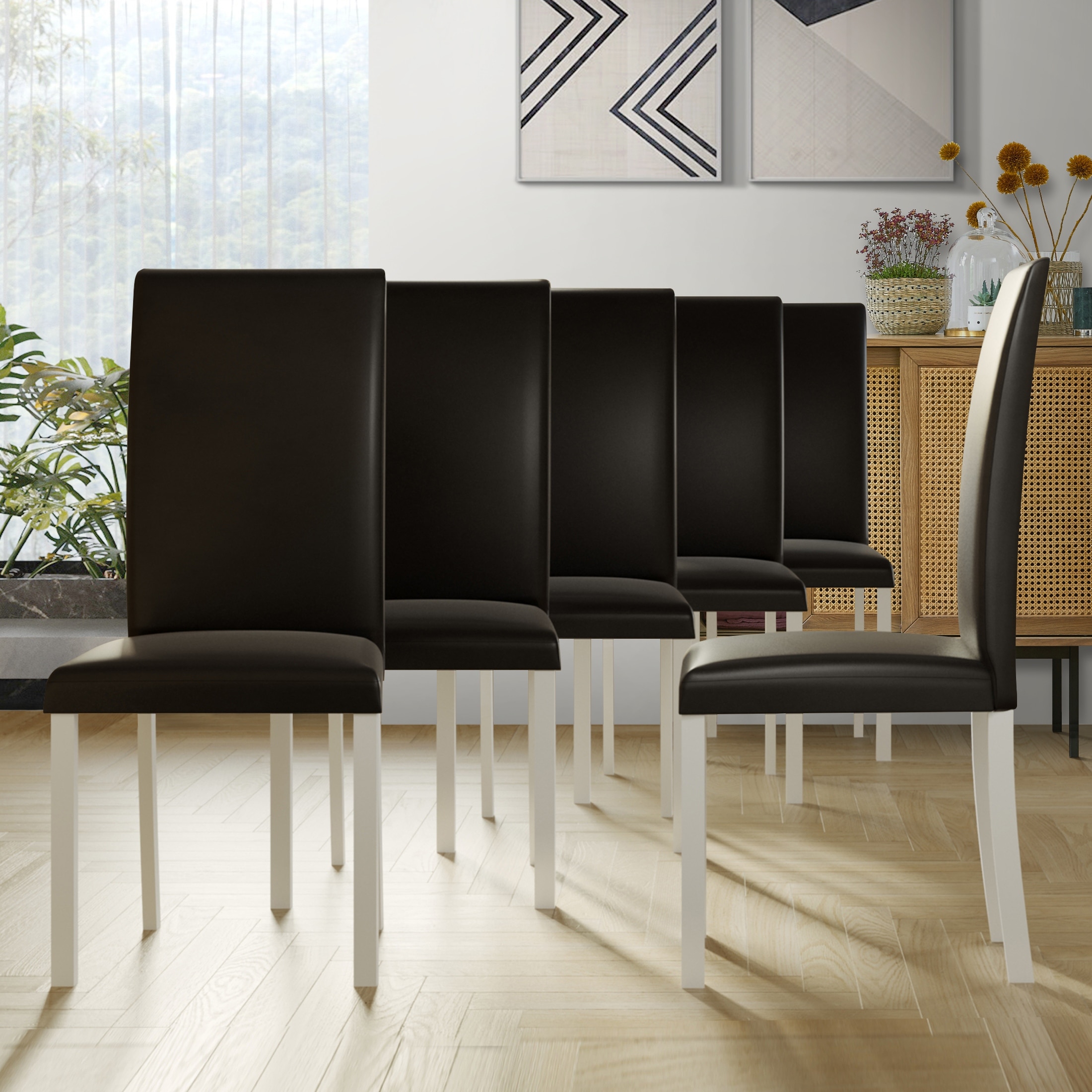 CraftPorch Classy Modern Dining Chairs (Set of 6) - On Sale - Bed
