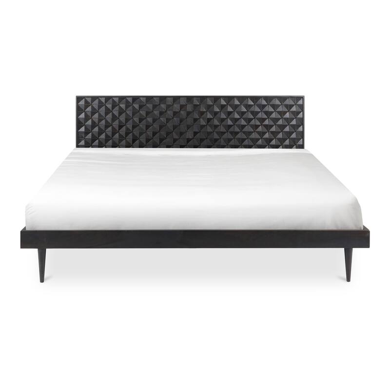 King Size Bed Frame - Solid Wood Bed - Modern Black Bed - Bedroom Furniture