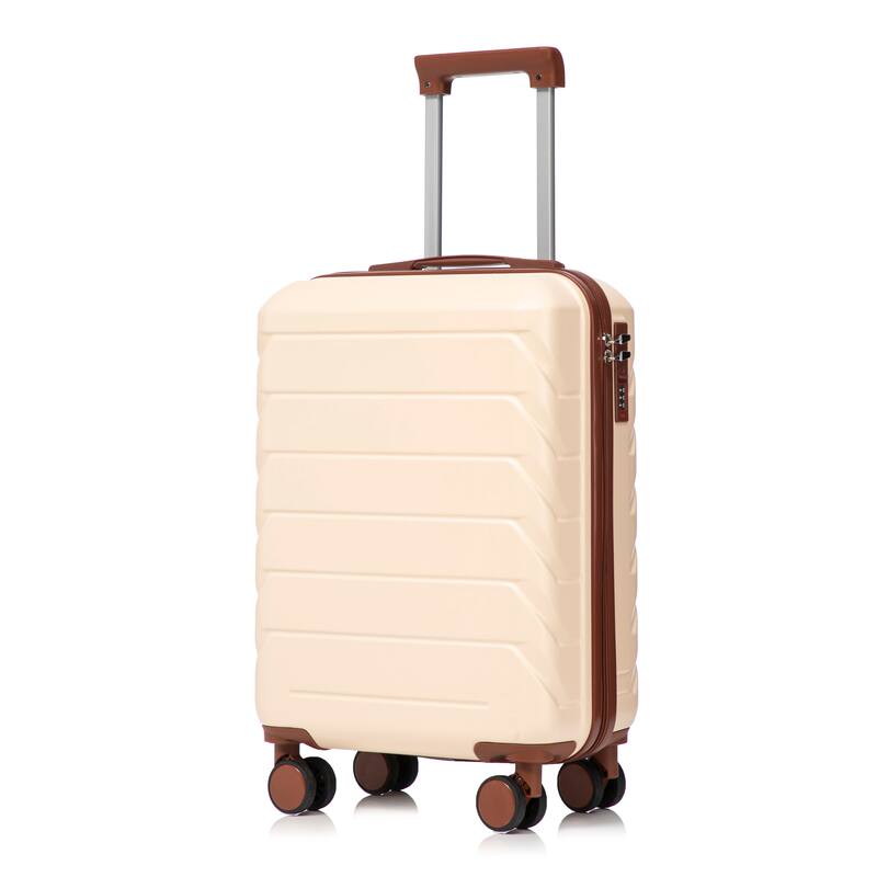 20 Inch ABS Hard Shell Travel Checked Luggage, Scratch Resistant Surface Four Multi-Directional Wheels, With Combination Lock