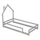 preview thumbnail 8 of 7, Twin Size Montessori Floor Bed with Fences, Wood Twin Kids Bed Frame