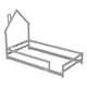 preview thumbnail 37 of 56, Twin Size Wood bed with House Shaped Headboard Floor Bed with Fences