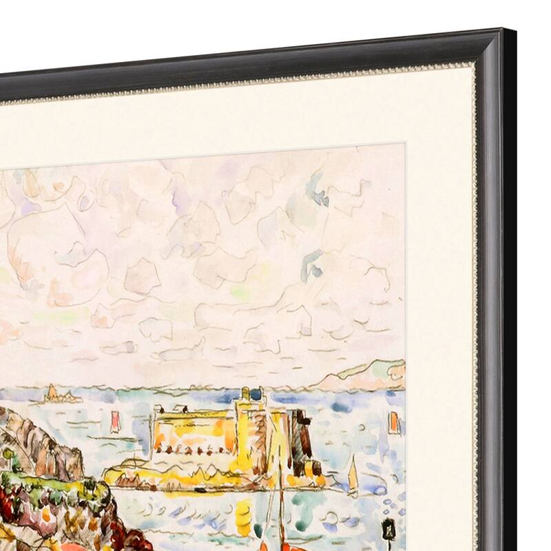 Morlaix Framed Art Giclee Under Glass - Multi-Color