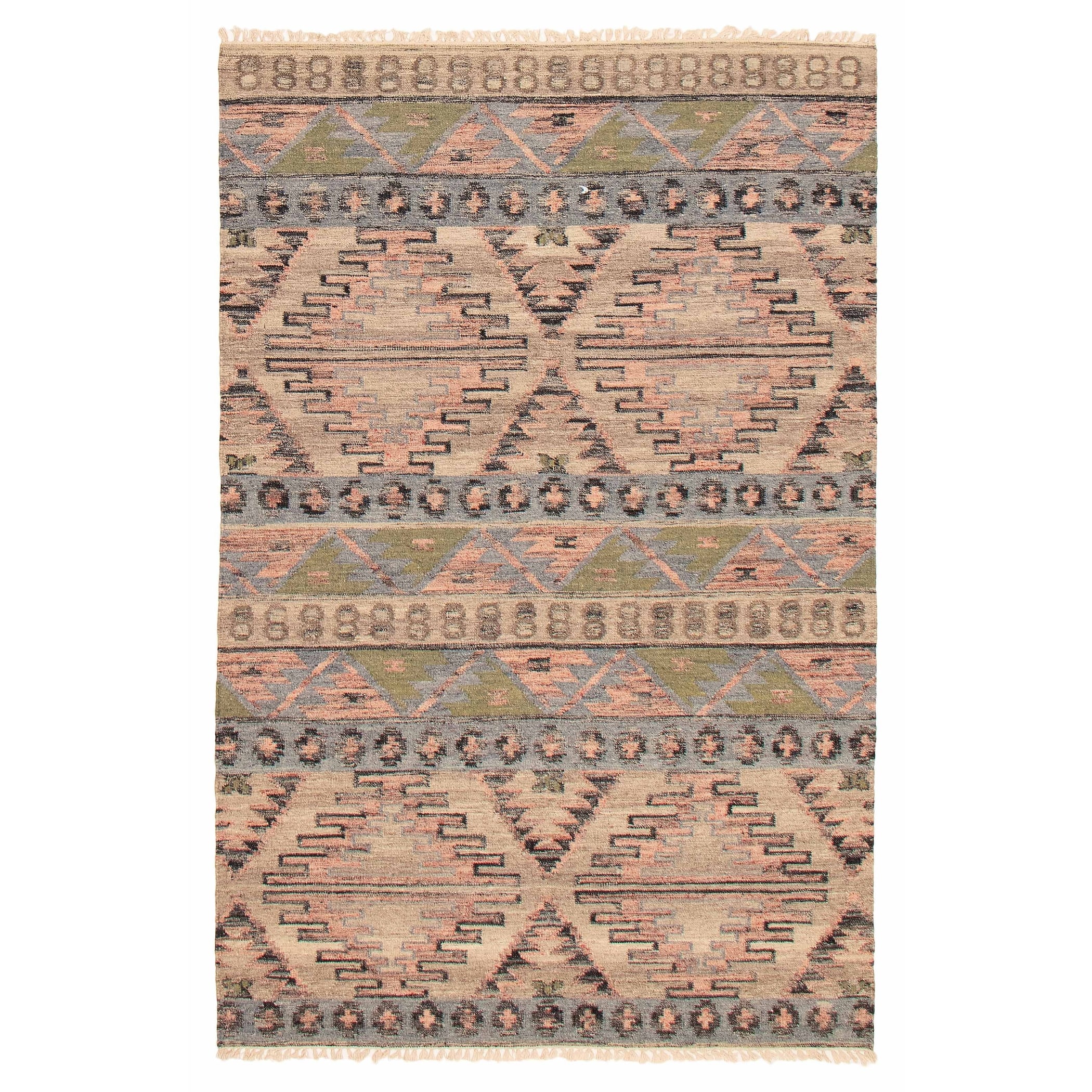 Ankara FW Taupe Kilim 5'3" x 8'1" - 5'3 x 8'1
