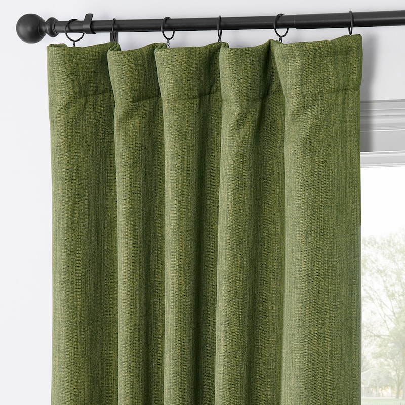 Exclusive Fabrics Faux Linen Room Darkening Curtain (1 Panel)