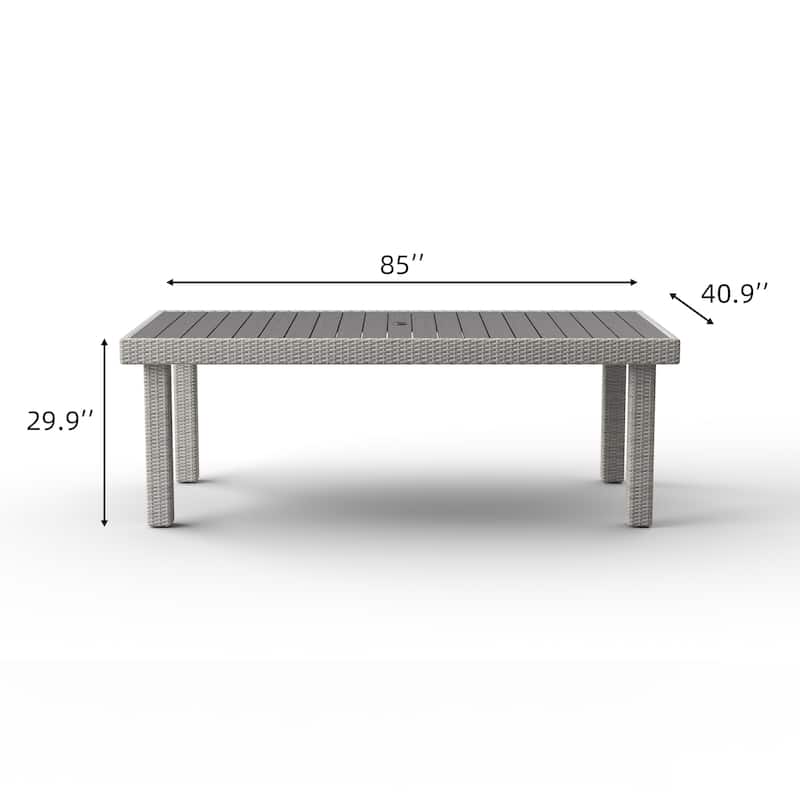 9-Piece Outdoor Patio Woven Dining Set