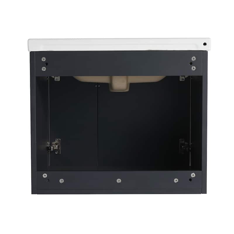Bathroom Vanity With Sink In 24/28 Inch, Floating Bathroom Vanity With Soft Close Door