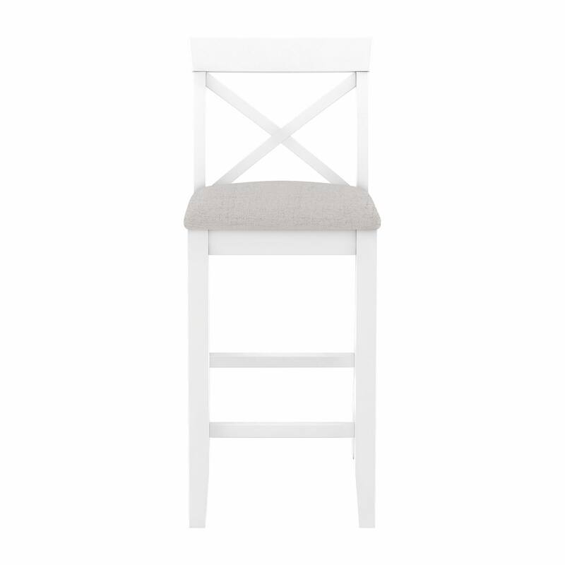 Farmhouse 48" Rectangular Wood Bar-Height Dining Set with 2 Chairs