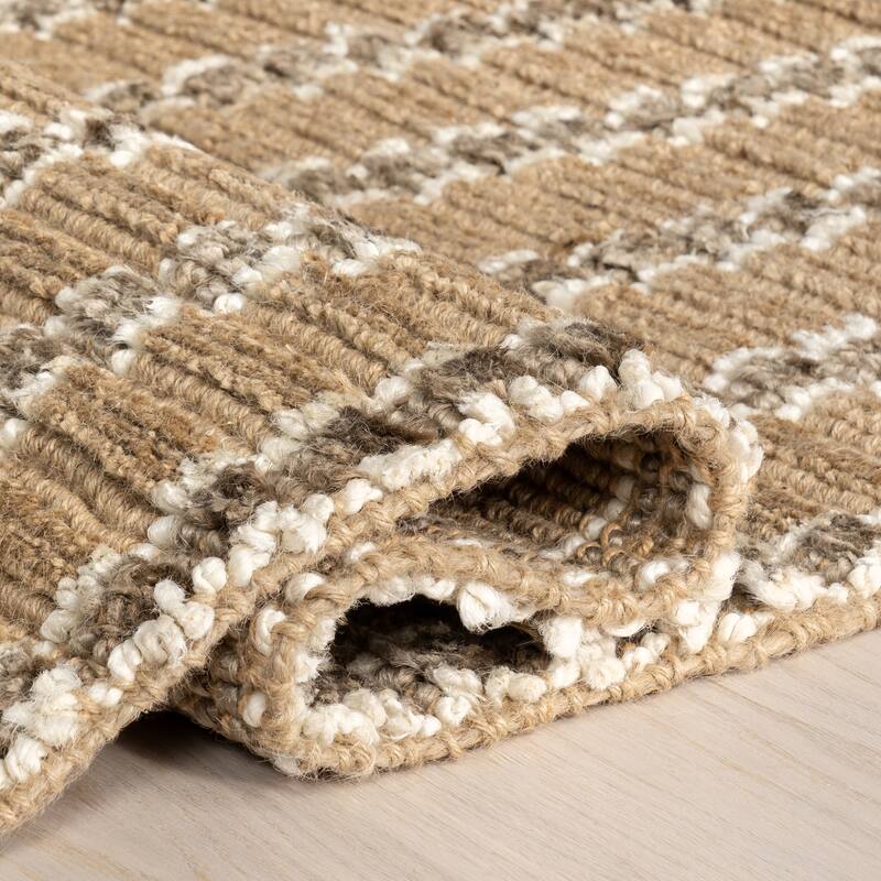 Nuloom Violeta Striped Jute Area Rug