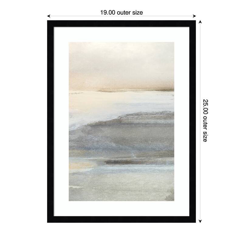Land No. 3 by Dan Hobday Wood Framed Wall Art Print