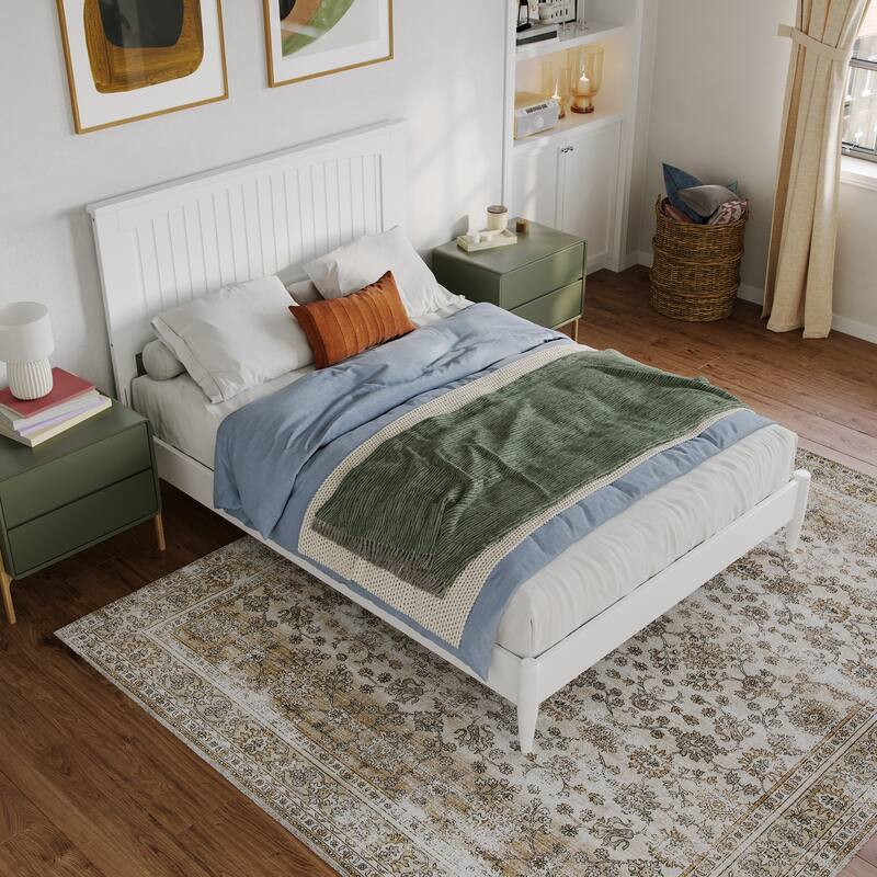 Naples Solid Wood Low Profile Platform Bed