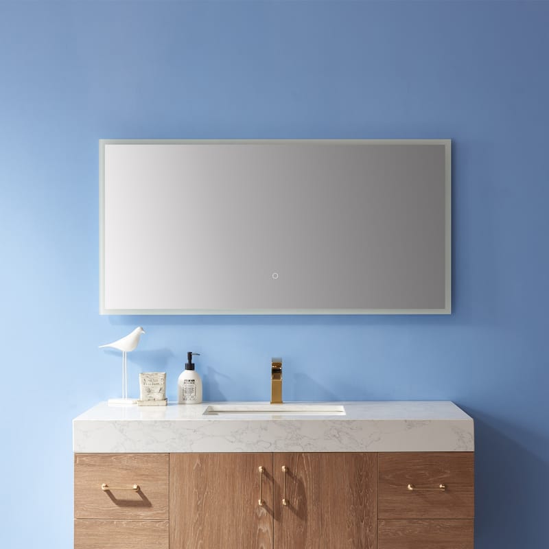 48'' Rectangle Illuminated Bathroom/Vanity Wall Mirror - Glass