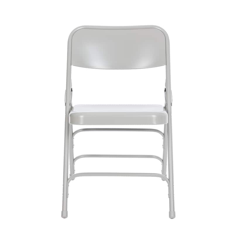 Hampden Furnishings Bernadine Collection All Metal Triple Brace Folding Chair, Pack of 4