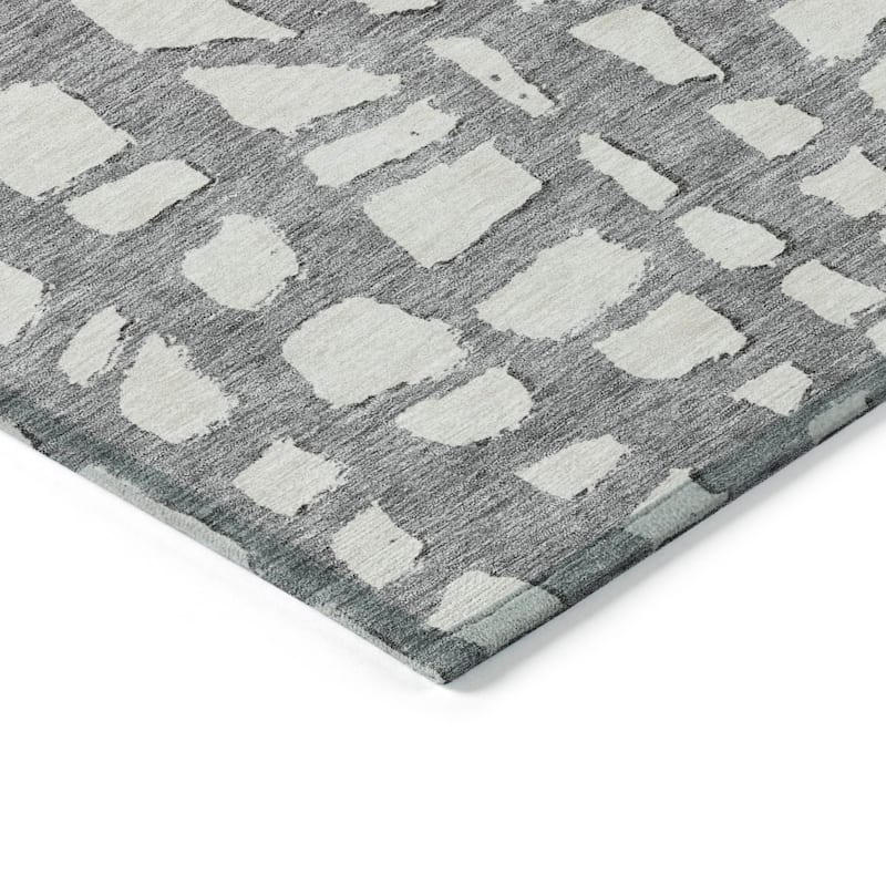 Machine Washable Indoor/ Outdoor Chantille Modern Abstract Rug