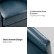 preview thumbnail 45 of 55, Terrance Transitional Swivel Faux Leather Barrel Accent Chair with Metal Base