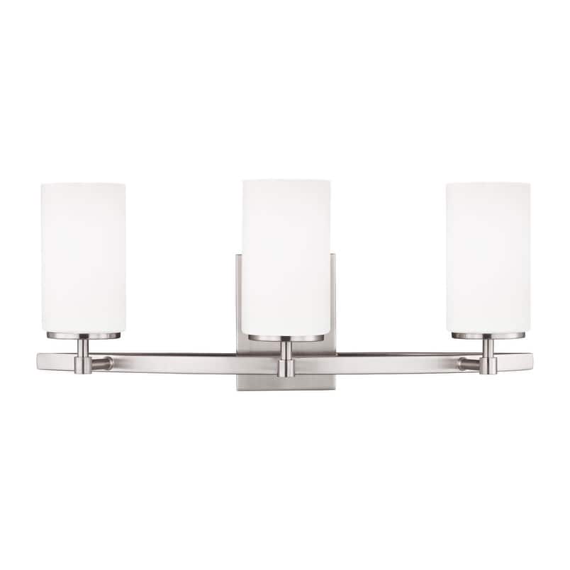 Bellevue Kenney 3 Light 22" Wide Vanity Light with Etched Glass Shade