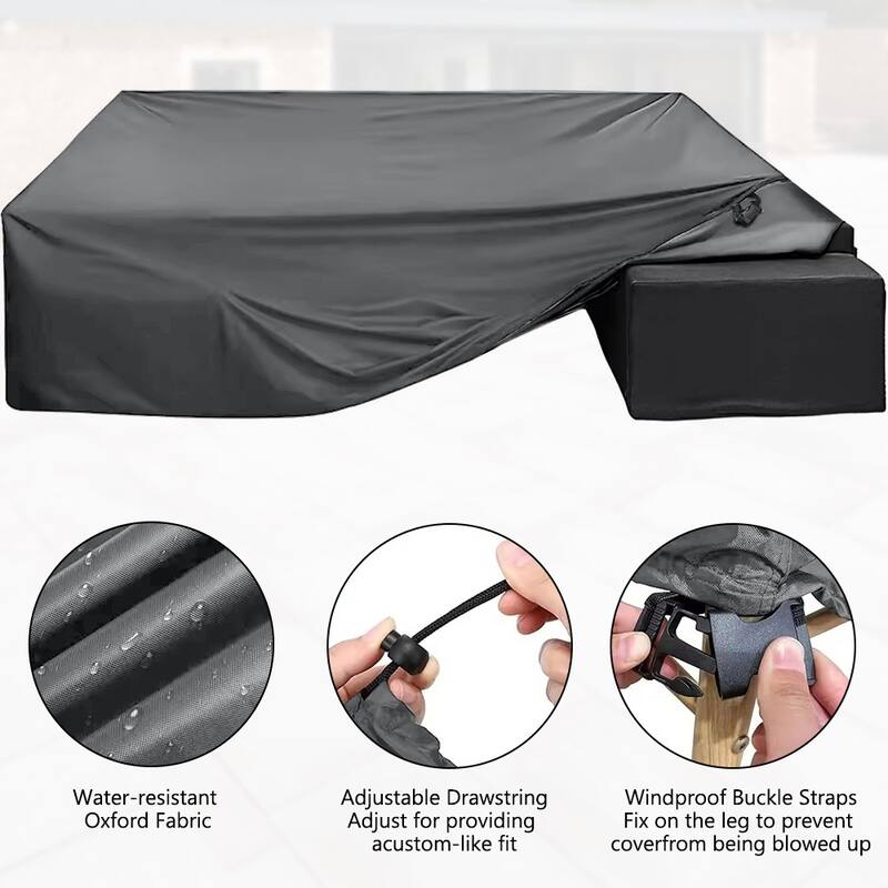 Gray 500D PU Coated Furniture Cover Couch Table Cover