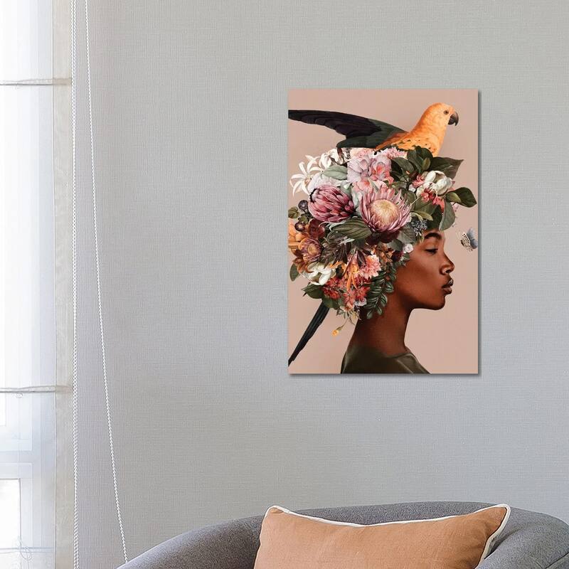 iCanvas "Woman And Flowers IV" by Danilo de Alexandria Canvas Print - 26x18x1.5