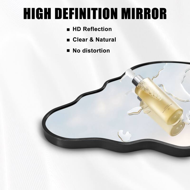 Modern Irregular Aluminum Alloy Framed Decorative Wall Mirror