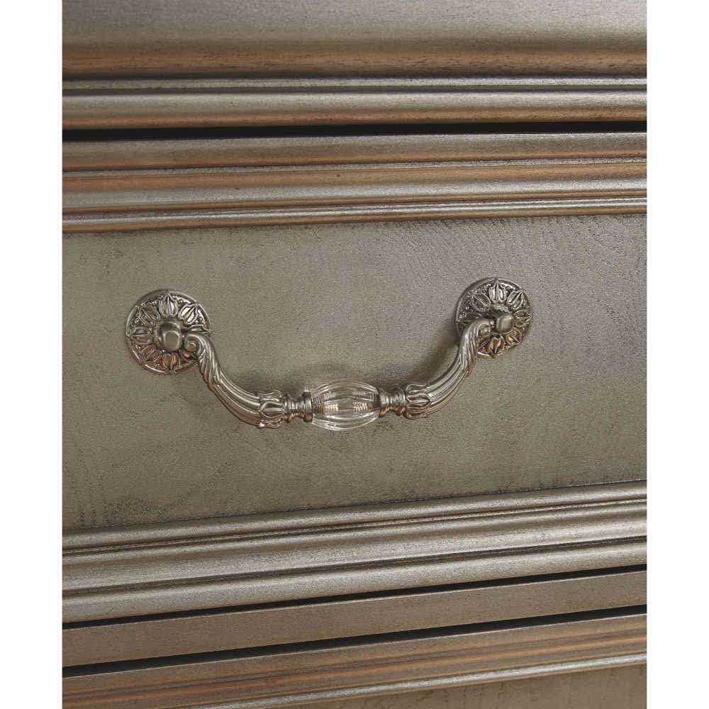 Birlanny Two Drawer Night Stand Silver B720 92 Night Stand Bed