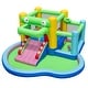 preview thumbnail 2 of 7, Inflatable Bounce House with Slide and Splash Pooland and 680W Blower - 13 x 12.8 x 6.2 ft