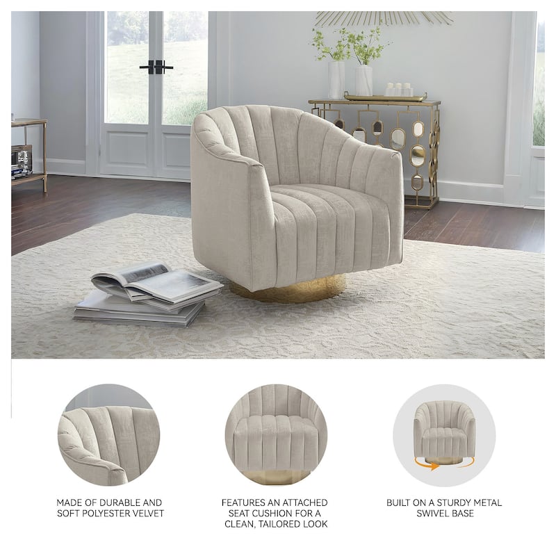 Penzlin Swivel Accent Chair - 30"W x 30"D x 31"H