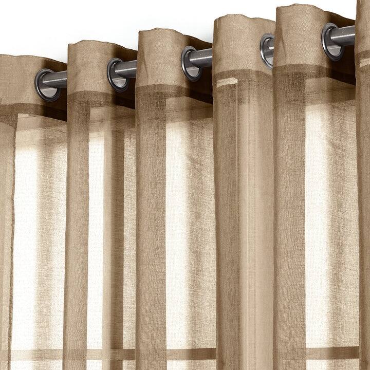 Manhattan Dolly Sheer Grommet Window Curtain Panel, 54x90 Inches - 54 x 90 Inches