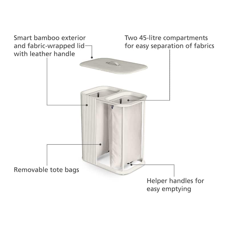 Joseph Joseph Tota Luxe 90-liter Bamboo Laundry Separation Basket