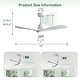 preview thumbnail 124 of 189, Sofucor 42"/48"/ 52"/60"Noiseless Walnut Wood Ceiling Fan with Remote Control, Integrated Light Optional