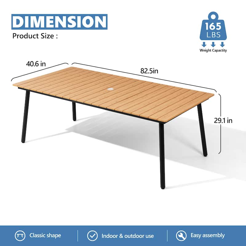 VredHom Outdoor Patio Aluminum Dining Table