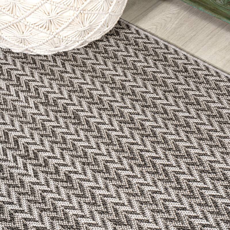JONATHAN Y Lucia Modern Concentric Squares Indoor/Outdoor Area Rug