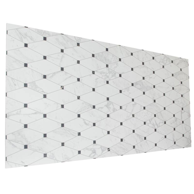 Merola Tile Reve Octogone Deco 23-1/2" x 47-1/8" Porcelain Floor and Wall Tile