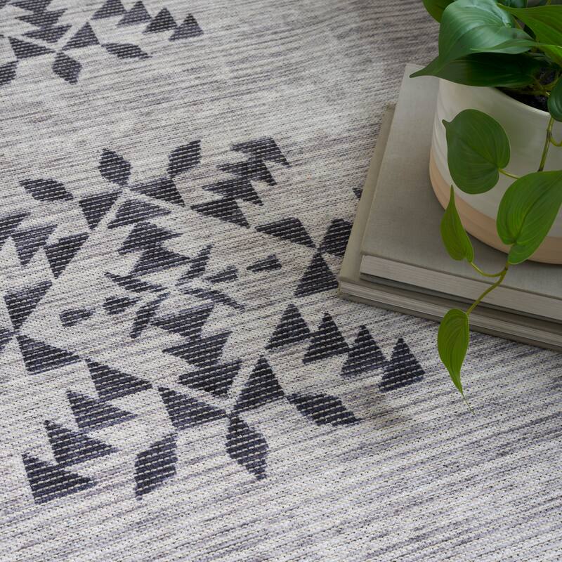 New Concept Washables Machine Washable Series 1 Indoor only Geometric Area Rug
