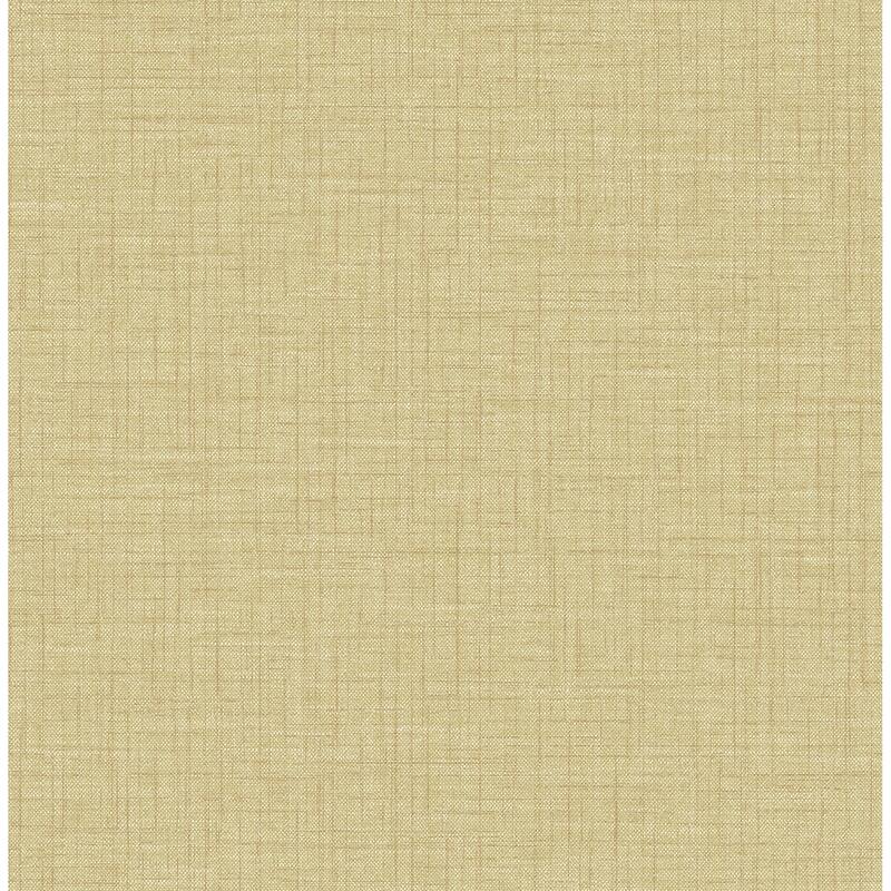 A-Street Prints Jocelyn Yellow Faux Linen Wallpaper
