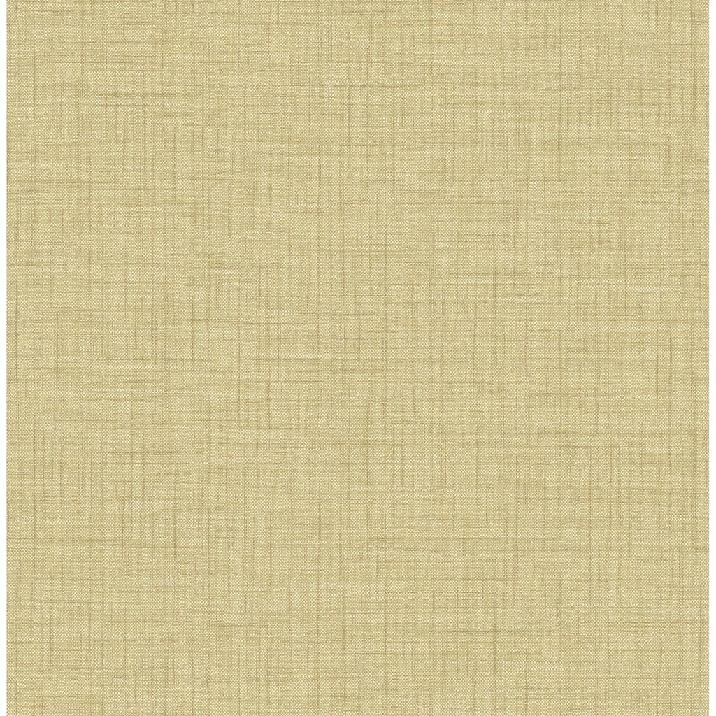 A-Street Prints Jocelyn Yellow Faux Linen Wallpaper