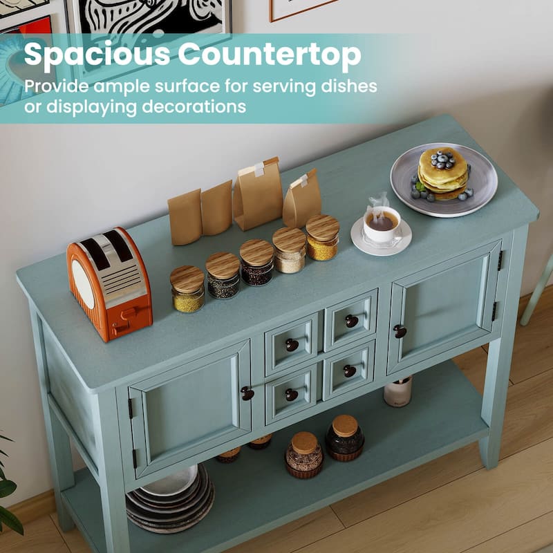 Costway Buffet Sideboard Cabinet Entryway Console Table with 2 Doors - See Details
