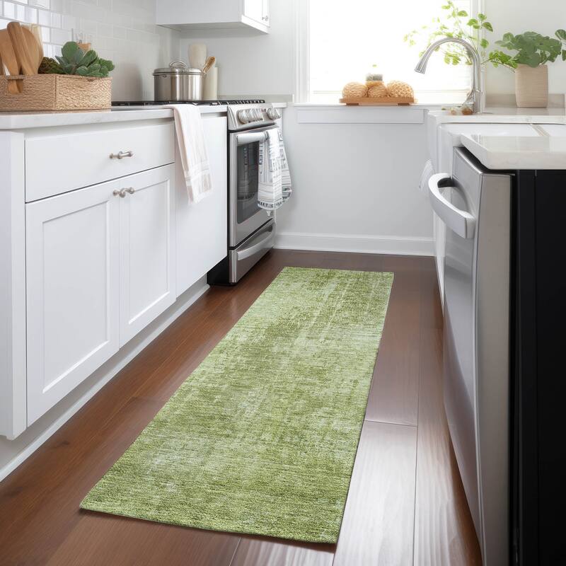 Machine Washable Indoor/ Outdoor Chantille Abstract Ombre Rug