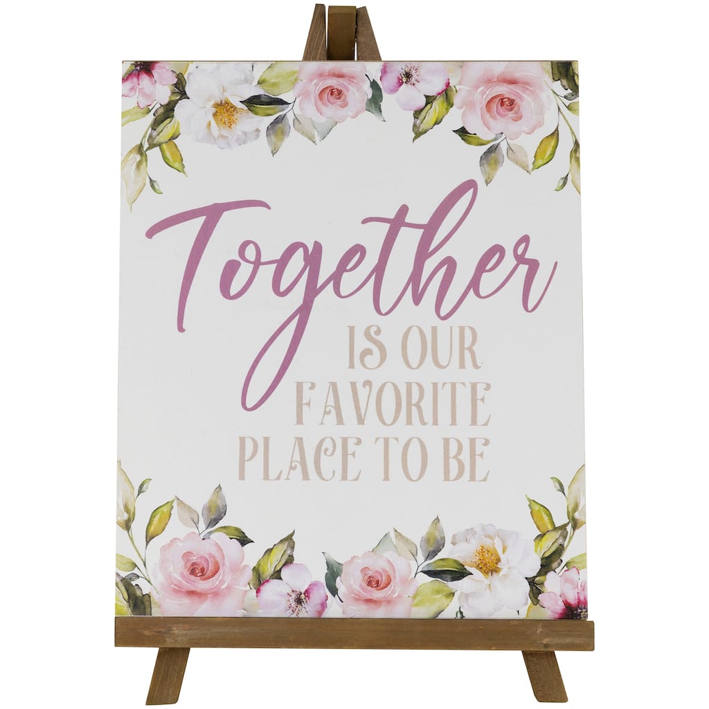 Together Is Our Favorite Place To Be Wooden Tabletop Sign - 11"