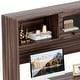 preview thumbnail 32 of 47, L Shaped Desk with File Cabinet and Hutch, Home Office Corner Computer Desk with Drawers and Charge Station