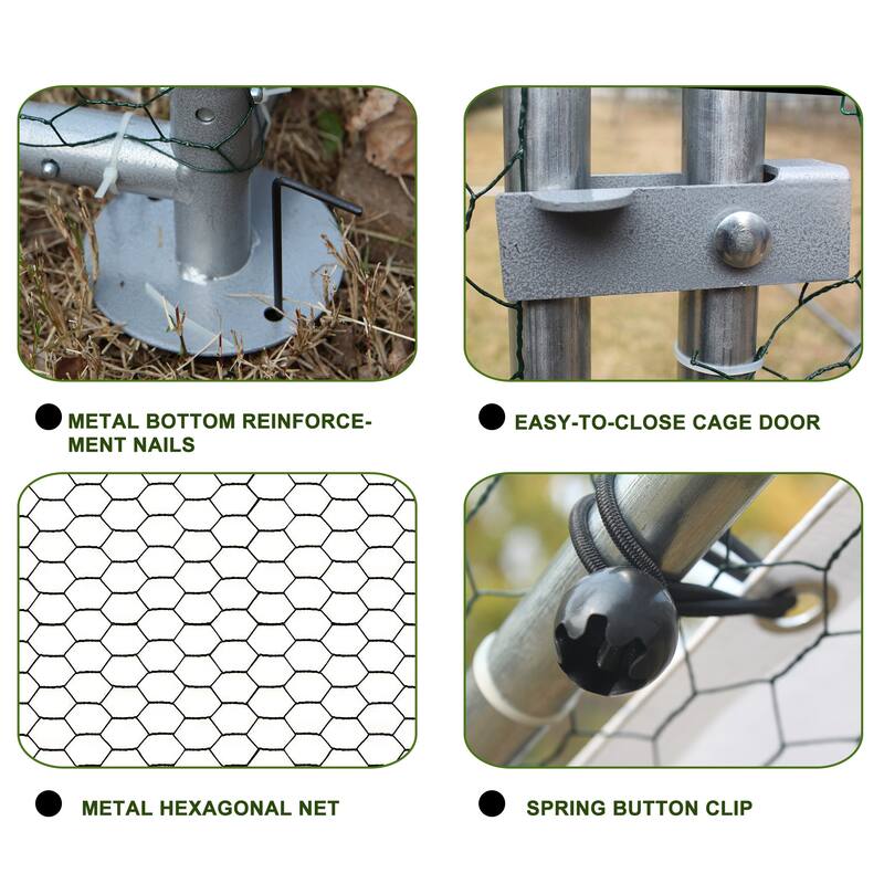 Large Metal Chicken Coop with Waterproof and Anti-Ultraviolet