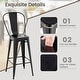preview thumbnail 7 of 17, Costway Set of 4 High Back Metal Stool 30'' Seat Bar Height Industrial