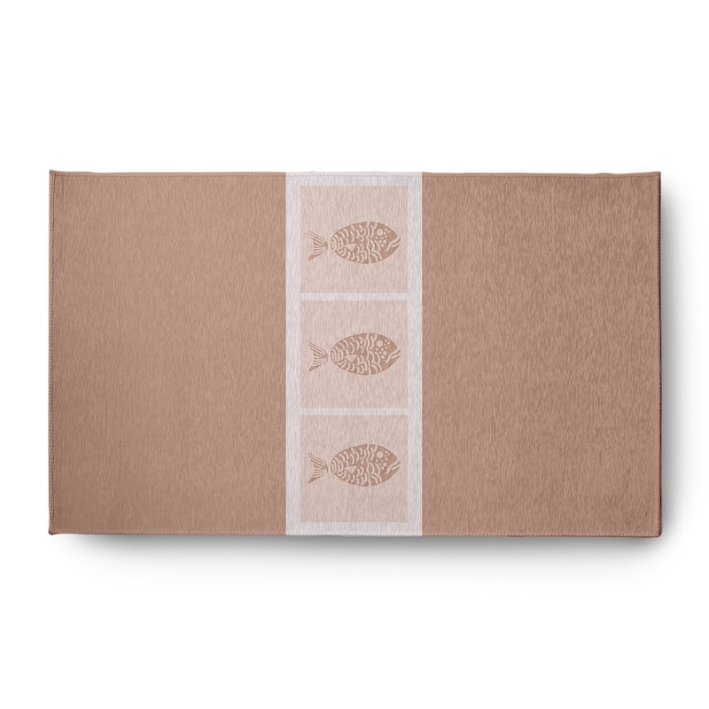 Fish Chips Nautical Indoor/Outdoor Rug - Mauve - 3' x 5'